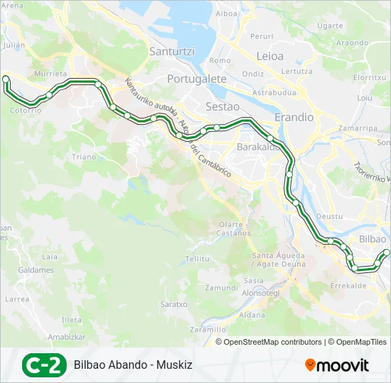 C2 Train Line Map