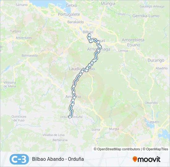 C3 Train Line Map