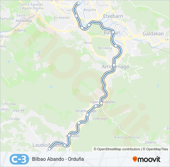 C3 Train Line Map