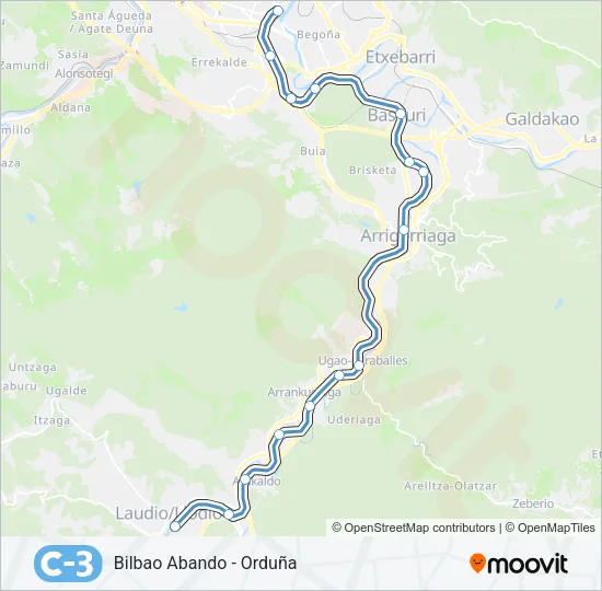 C3 Train Line Map