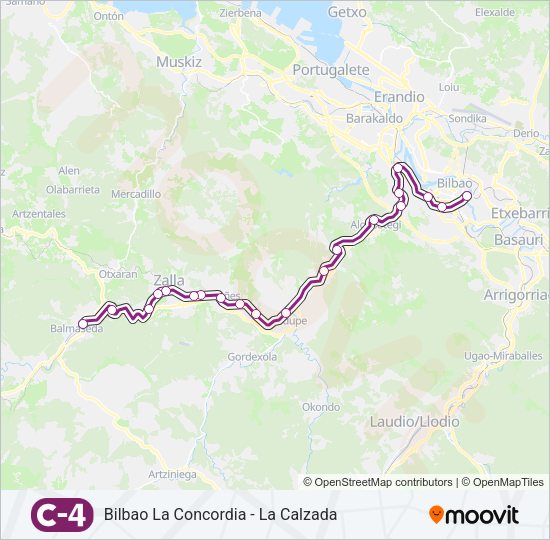 C4 Train Line Map