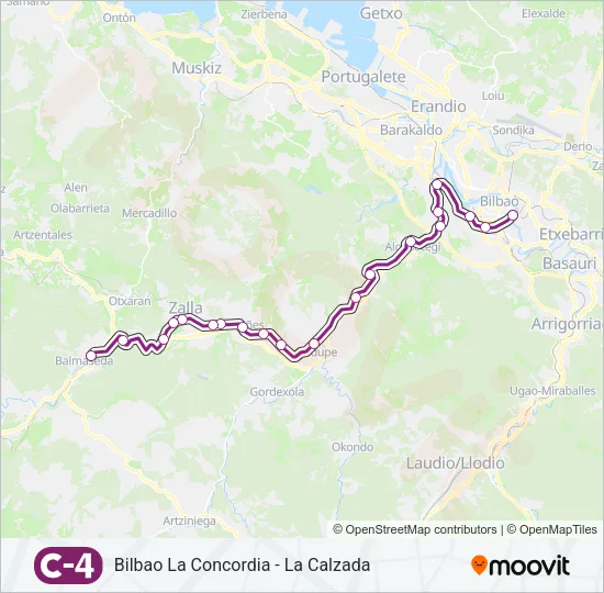 C4 Train Line Map