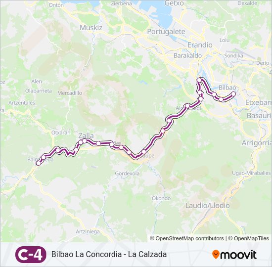 C4 Train Line Map