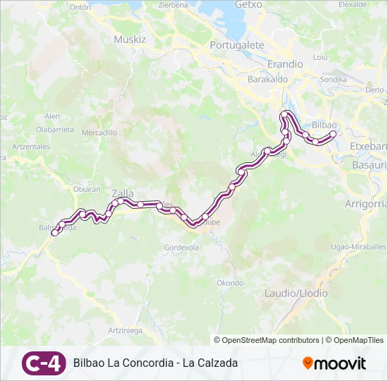 C4 Train Line Map