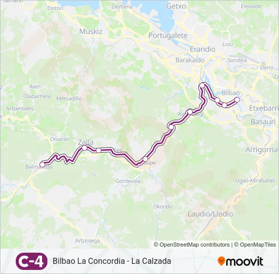 C4 Train Line Map