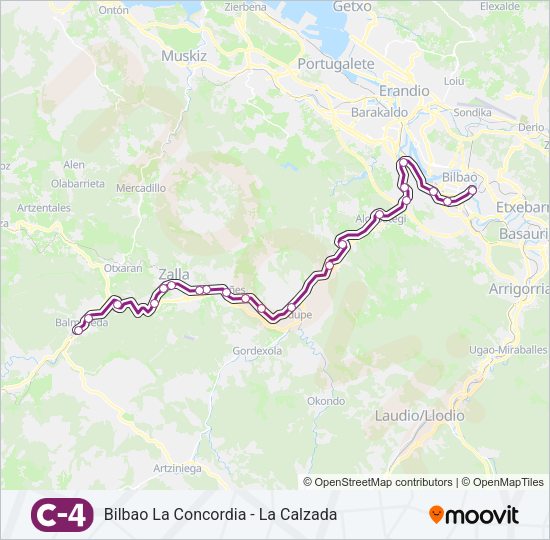C4 Train Line Map