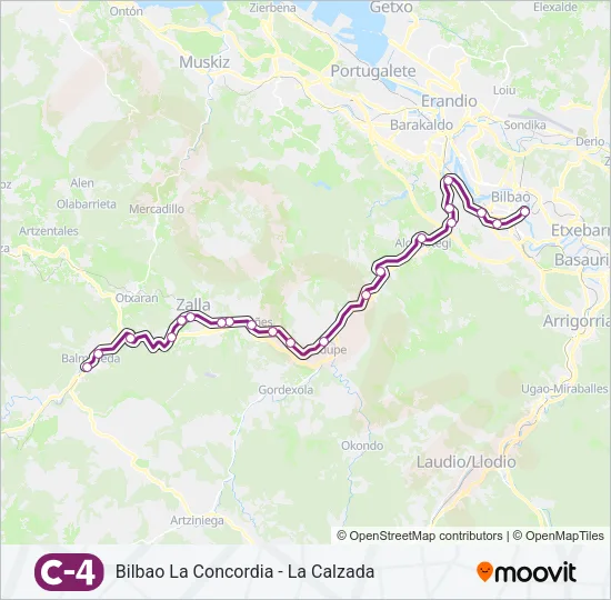 C4 Train Line Map