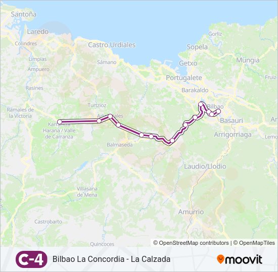 C4 Train Line Map