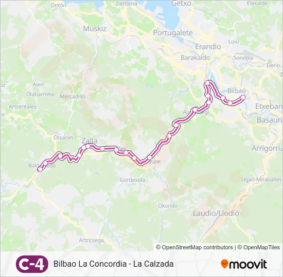 C4 Train Line Map