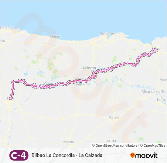 C4 Train Line Map