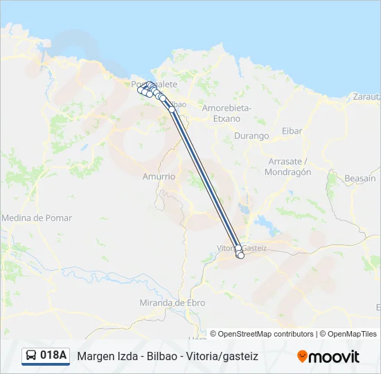 018A Bus Line Map