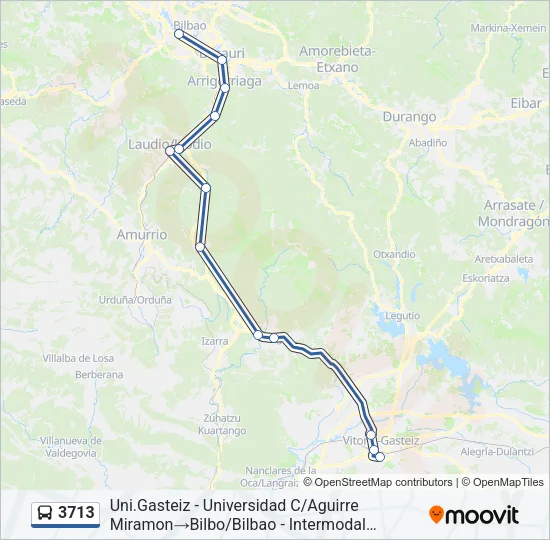 3713 Bus Line Map