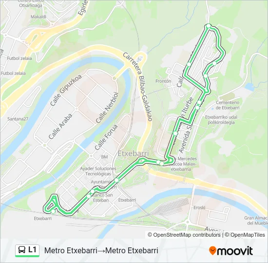 L1 Bus Line Map