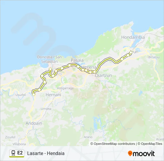 E2 Train Line Map