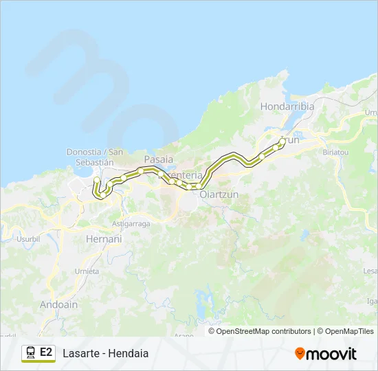 E2 Train Line Map