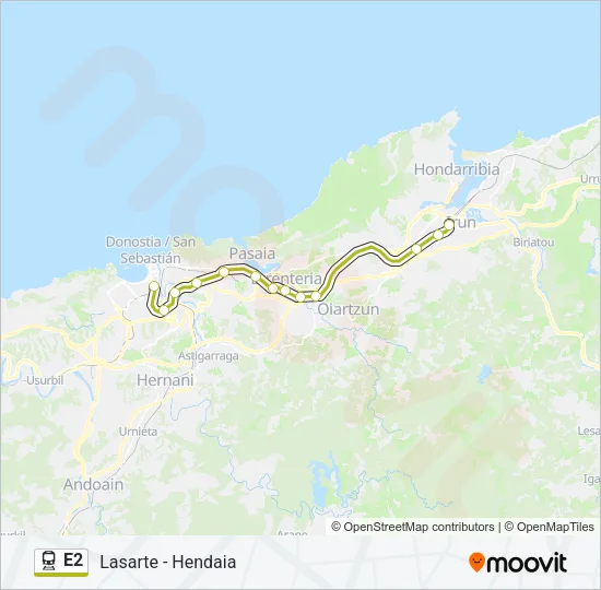 E2 Train Line Map