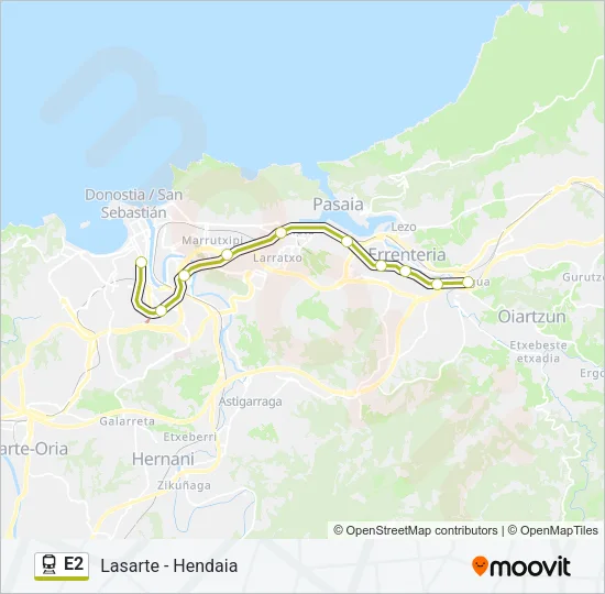 E2 Train Line Map