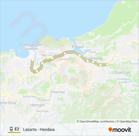 E2 Train Line Map