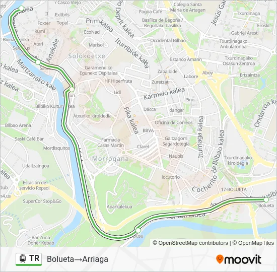 TR Light Rail Line Map