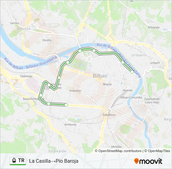 TR Light Rail Line Map