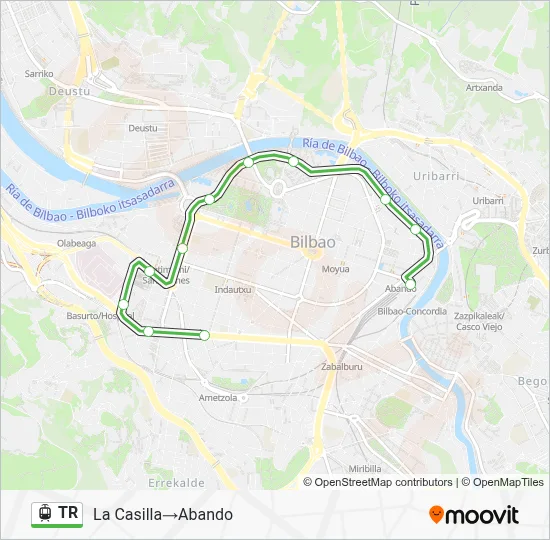 TR Light Rail Line Map