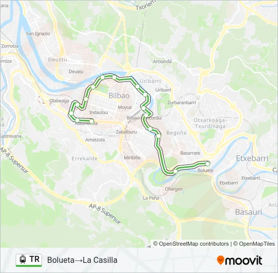 TR Light Rail Line Map