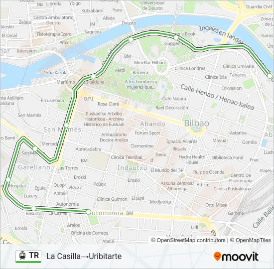 TR Light Rail Line Map