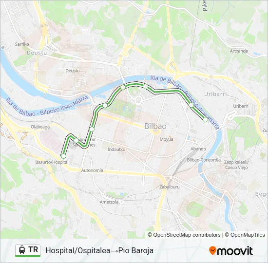 TR Light Rail Line Map
