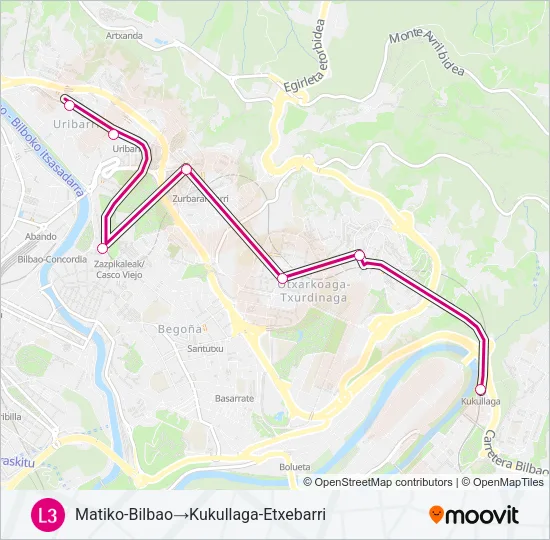 L3 Metro Line Map