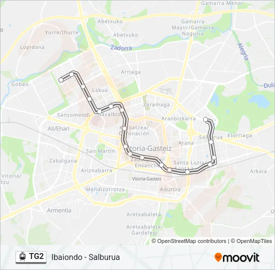 TG2 Light Rail Line Map