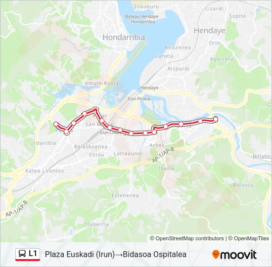 L1 Bus Line Map