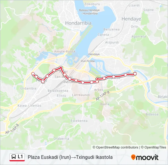L1 Bus Line Map