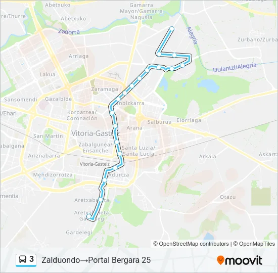 3 Bus Line Map