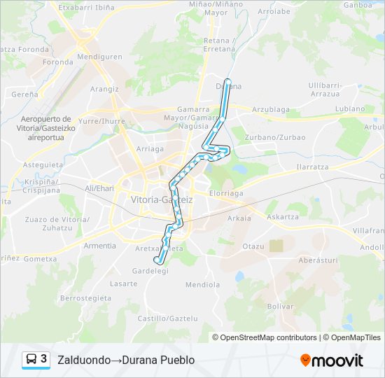 3 Bus Line Map