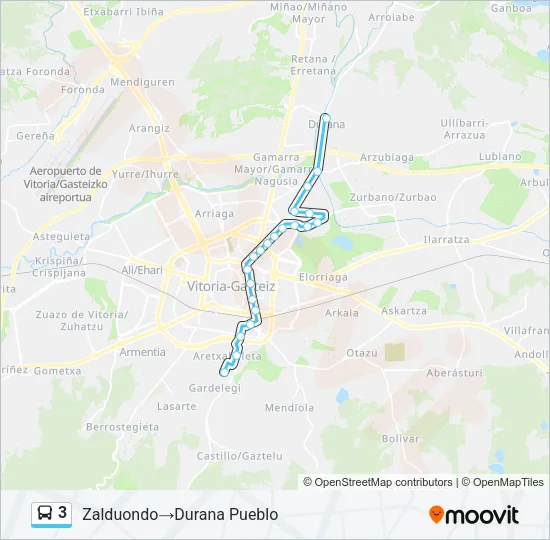 3 Bus Line Map