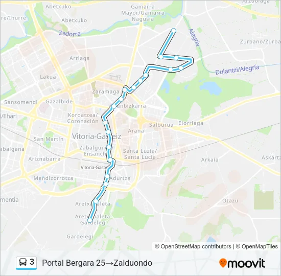 3 Bus Line Map