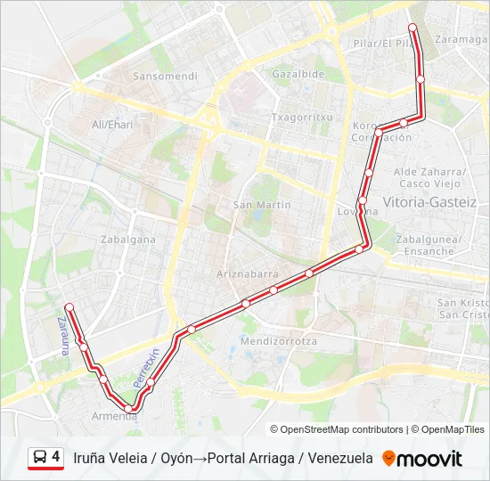 4 Bus Line Map