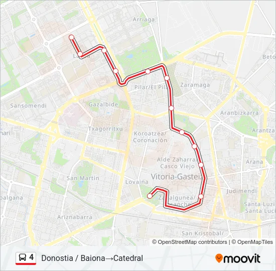 4 Bus Line Map