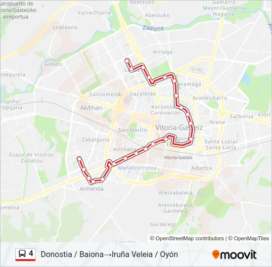 4 Bus Line Map