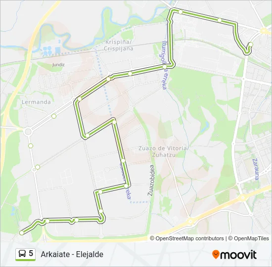 5 Bus Line Map