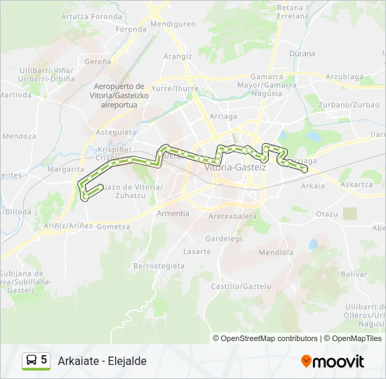 5 Bus Line Map