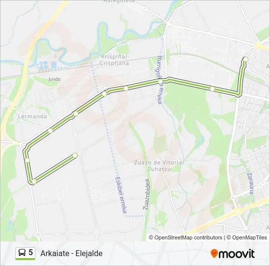 5 Bus Line Map