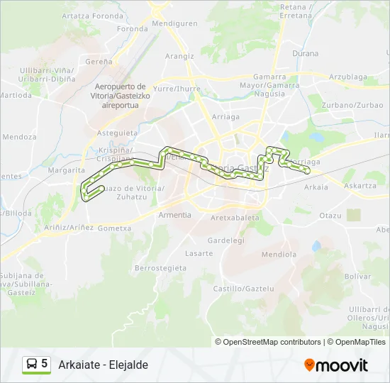 5 Bus Line Map