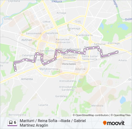 6 Bus Line Map