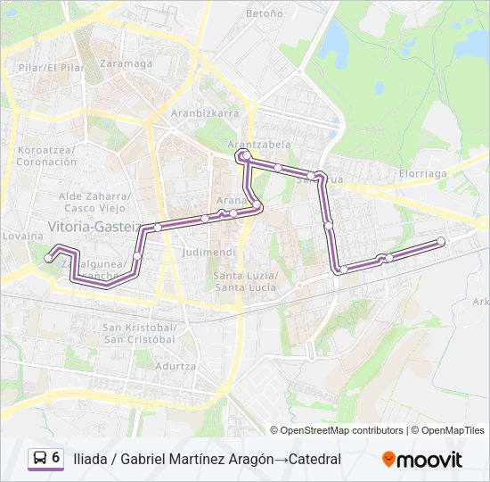 6 Bus Line Map