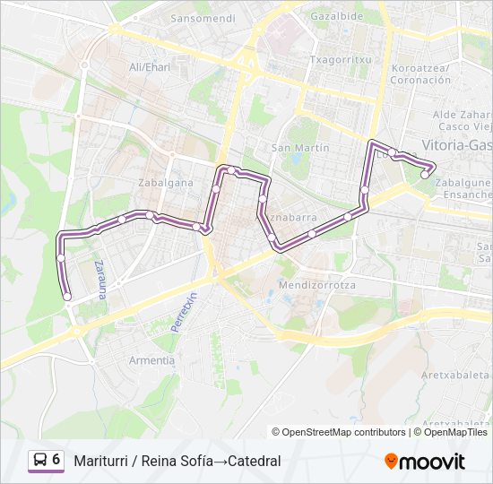 6 Bus Line Map
