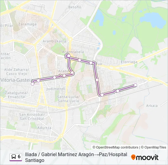 6 Bus Line Map