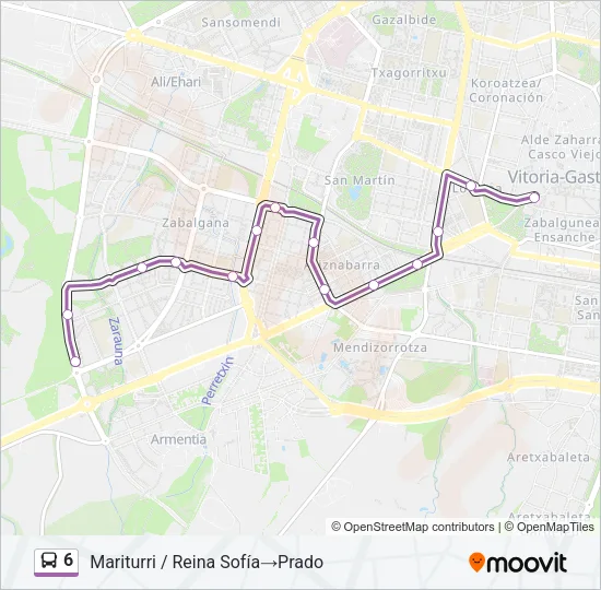 6 Bus Line Map