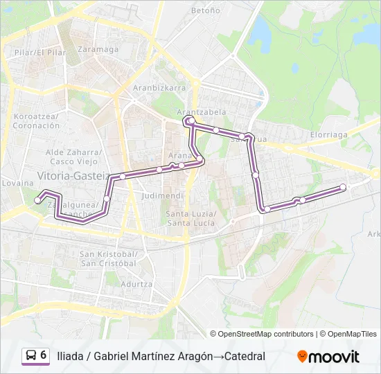 6 Bus Line Map