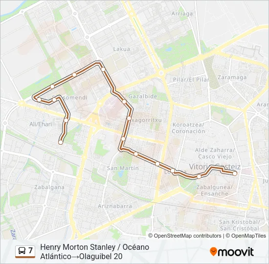 7 Bus Line Map